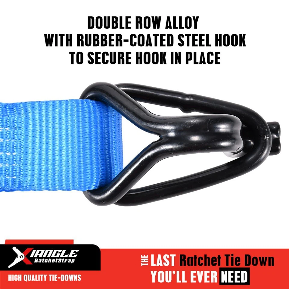2 Inch 5000kgs Aluminum Handle Ratchet Tie-down Strap With Rubber-coated Swan Hook best