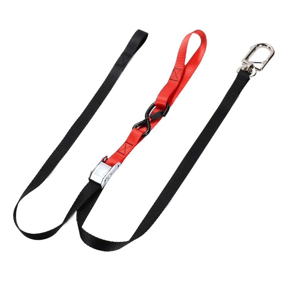 25mm 550kg Break Strength Safety Cam Buckle Tie Down Straps With Swivel Carabiner For Motorcycle, ATV