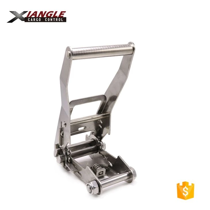 Dyletswydd Trwm 50mm SS304 A Bwcl Ratchet Di-staen SS316 a Ddefnyddir i Rathchet Clymu Strap Down