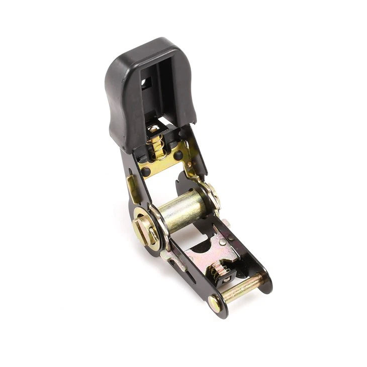 Factory Price Black E Coating Rubber Handle Ratchet Belt Buckle